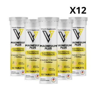 MagnesiumPlus - Electrolytes + Magnesium - (Boite / 12) - Lemon - VHealth Supplements