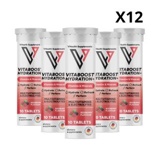 Vitaboost Hydration+ Vitamins &amp; Minerals - (Boite / 12) - VHealth Supplements-Redberry