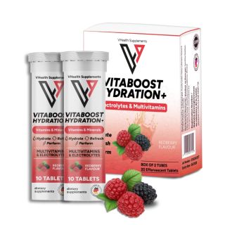 Vitaboost Hydration+ Vitamins &amp; Minerals - (Boite de 2) - VHealth Supplements - Redberry